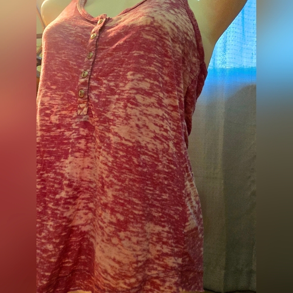 Decree Pink Burnout Button Front Racerback Tank 💖 - Picture 6 of 15